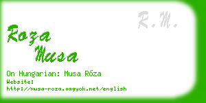 roza musa business card