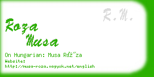 roza musa business card